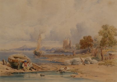 Barnbougle Castle nær Crammond on the Forth af Clarkson Frederick Stanfield