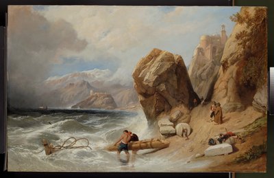 Kystscene nær Genova, 1846 af Clarkson Frederick Stanfield