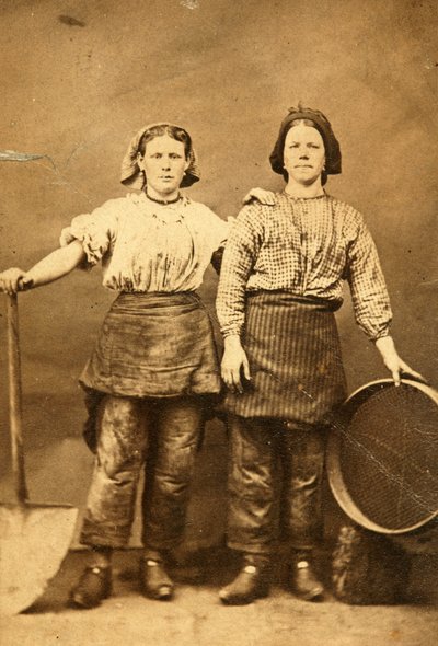 Portræt af to arbejdere på Tredegar Iron Works, Wales af William Clayton
