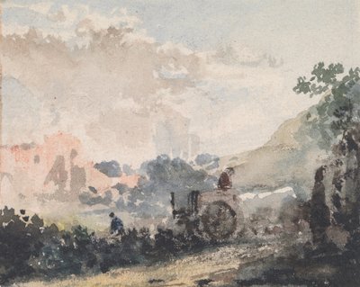 Landskab med vogn af William Collins