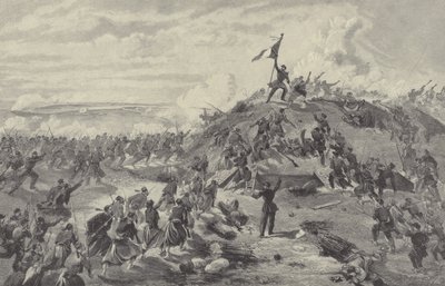 Franskmændenes tilfangetagelse af Malakoff-redoubten, belejring af Sevastopol, 8. september 1855 af William Crimea Simpson