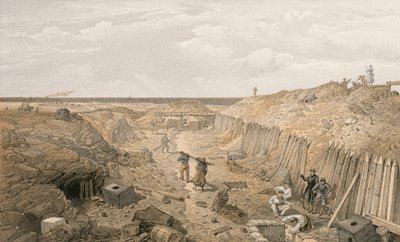 Grøft af Bastion du Mat af William Crimea Simpson