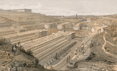Dokker ved Sebastopol med ruinerne af Fort St. Paul af William Crimea Simpson