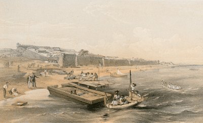 Yenikale-fæstningen ser ud mod Azovs hav af William Crimea Simpson