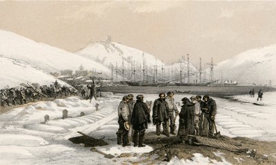 Grave i spidsen af havnen i Balaklava af William Crimea Simpson