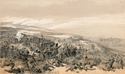 Anden anklage fra vagterne, da de gentog de to kanonbatterier i slaget ved Inkermann af William Crimea Simpson