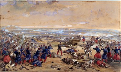Slaget ved Tcherneya, 16. august 1855 af William Crimea Simpson