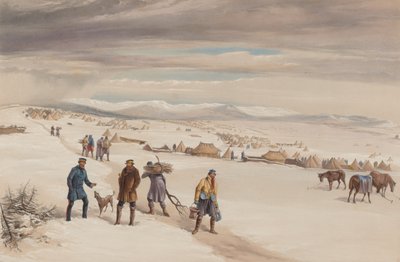 The Camp of the Second Division, looking East. January 1855dani af William Crimea Simpson