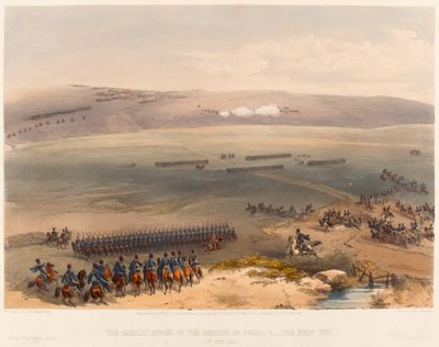 ?Kavaleri-affæren i Bulganaks højder - den første pistol. 19de Sep 1854?, 1855 af William Crimea Simpson