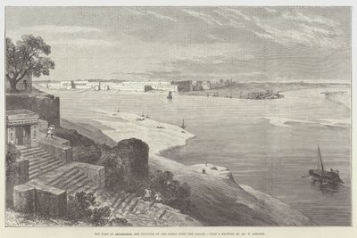 Fortet i Allahabad og krydset mellem Jumna og Ganges af William Crimea Simpson