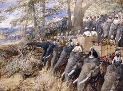 Prinsen af Wales i Terai slår junglen med Sir Jung Bahadur Rana, 1876 af William Crimea Simpson