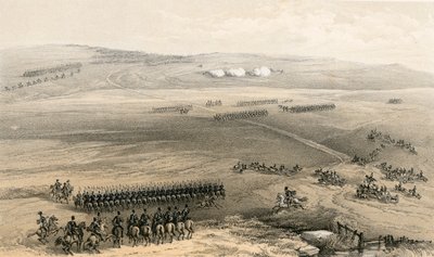 Kavaleriet af Bulganaks højder - den første pistol, 19. september 1854 af William Crimea Simpson