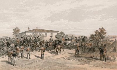 Lord Raglans begravelseskortege forlader hovedkvarteret af William Crimea Simpson
