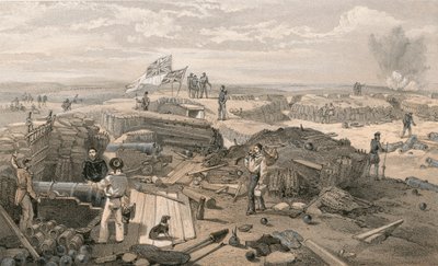 Det indre af Redan, taget fra dens venstre ansigt, der ser mod den fremtrædende vinkel, ser syd af William Crimea Simpson