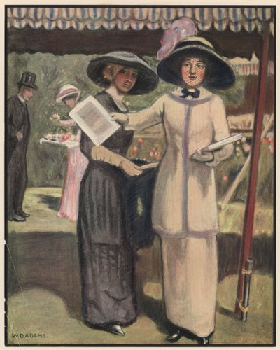 Charity Bazaar, "Ingen ændring givet" (farve litho) af William Dacres Adams