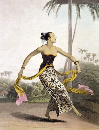 A Ronggeng or Dancing Girl, tallerken 21 fra Vol. I af 