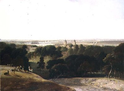 Udsigt over London fra Greenwich Park af William Daniell