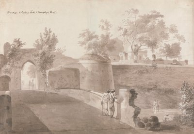 Bro og Patna Gate og Monghyr Fort af William Daniell