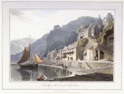Clovelly, på kysten af North Devon af William Daniell