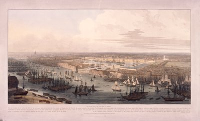 London Docks, 1803 af William Daniell