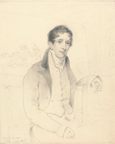 Portræt af en sportskunstner, muligvis W. B. Daniell af William Daniell