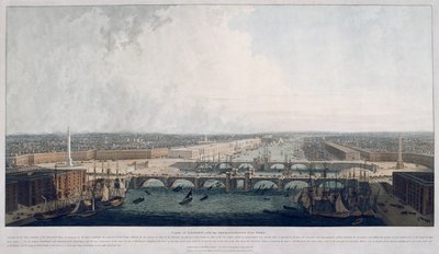 Foreslået London Bridge, London, 1802. af William Daniell