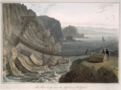 Rope Bridge nær fyrtårnet, Holyhead, fra 
