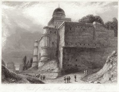 Babers grav ved Sumbul Babur af William Daniell