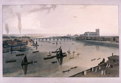 Udsigt over London fra Somerset House, 1805 af William Daniell