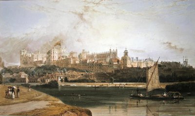 Windsor Castle (akvarel på papir) af William Daniell