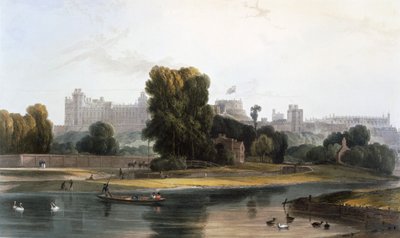 Windsor Castle fra Themsen ved Eton, c1827-30. af William Daniell