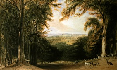 Skovklædt landskab, Windsor af William Daniell