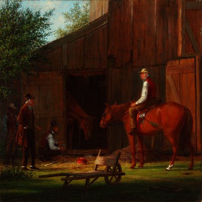 Den syge hest 1869 (olie på lærred) af William Davis