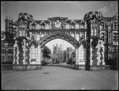 Amsterdam Avenue gate til City College of New York campus, New York City, 13. juli 1914 af William Davis Hassler