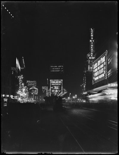 Lysskilte på Times Square, New York City, 1917 af William Davis Hassler