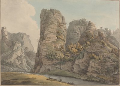 En enestående klippe i Dove-Dale ved navn Pickerell af William Day