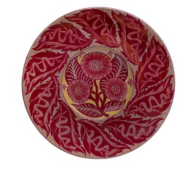 Luster Snake og Daisy Plate af William de Morgan