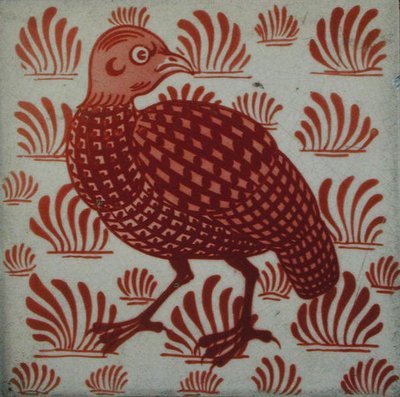 Til med agerhøne design (keramik) af William de Morgan