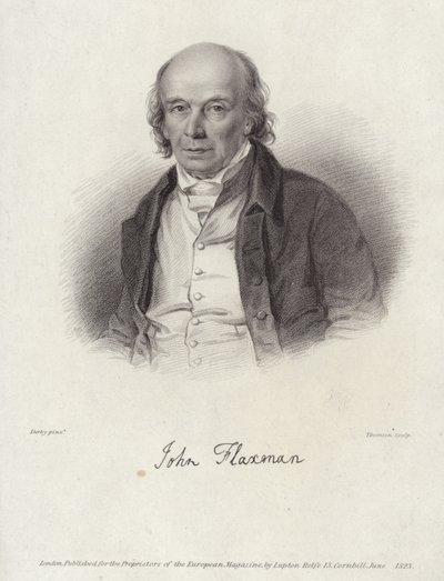 Portræt af John Flaxman af William Derby