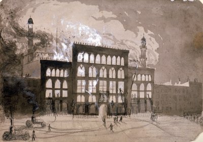 Brand ved Alhambra Theatre, Leicester Square, London, 1882 1883 af William Dickes