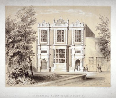 Stockwell Educational Institute, Stockwell, Lambeth, London, c1860 af William Dickes