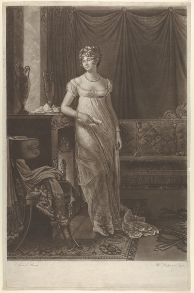 Madame Talleyrand, ca. 1808. af William Dickinson