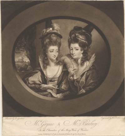 Mrs. Gwynne og Mrs. Bunbury i Characters of the Merry Wives of Windsor af William Dickinson