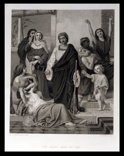 Jobs glade dage, graveret af H. Bourne af William Dobson