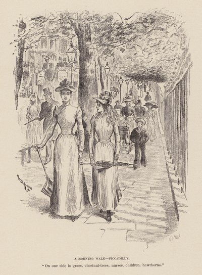 En morgentur, Piccadilly (kobberstik) af William Douglas Almond