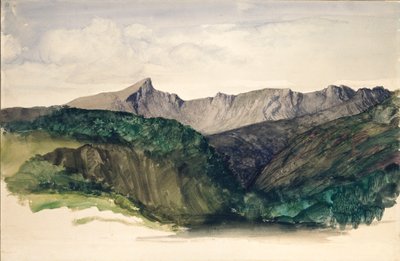 Studie af en fjern række af bjerge, 1860 af William Dyce