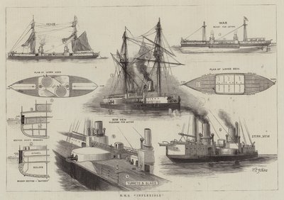 HMS Inflexible af William Edward Atkins