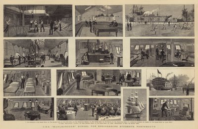 HMS Marlborough School for Engineering Students, Portsmouth af William Edward Atkins