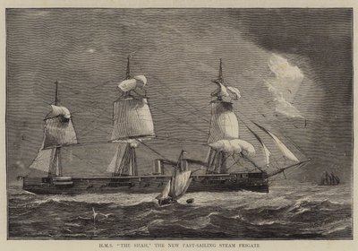 HMS Shahen, den nye hurtigsejlende dampfregat af William Edward Atkins