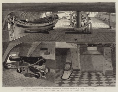 Årsdagen for Nelsons død ombord på HMS Victory af William Edward Atkins